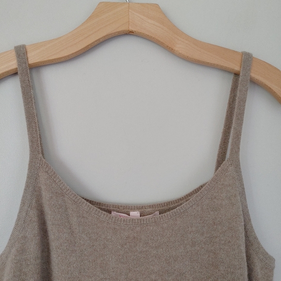 Victoria's Secret Cashmere Knit Tank Top Babydoll Size Small Tan - Picture 6 of 15